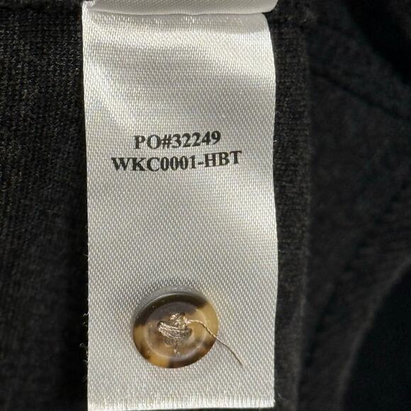 Faherty Legend Sweater Shirt Double Pocket Heathered Black Twill Womens XL Gorp - Picture 9 of 14